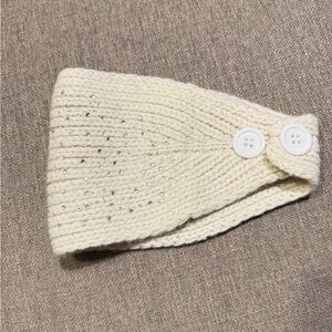 White winter headband with sparkles